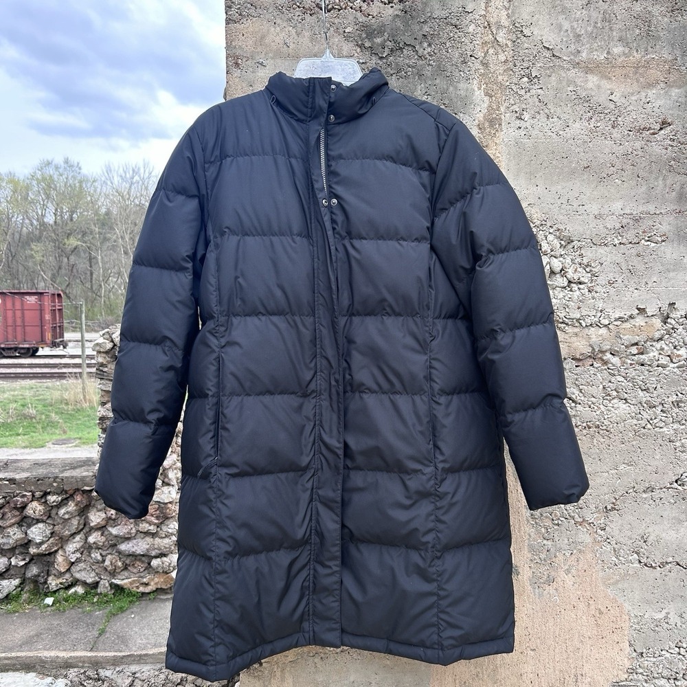 LL Bean Classic Ultra-Warm Down Coat, 3/4 Length, Black Faux Fur Hood XL